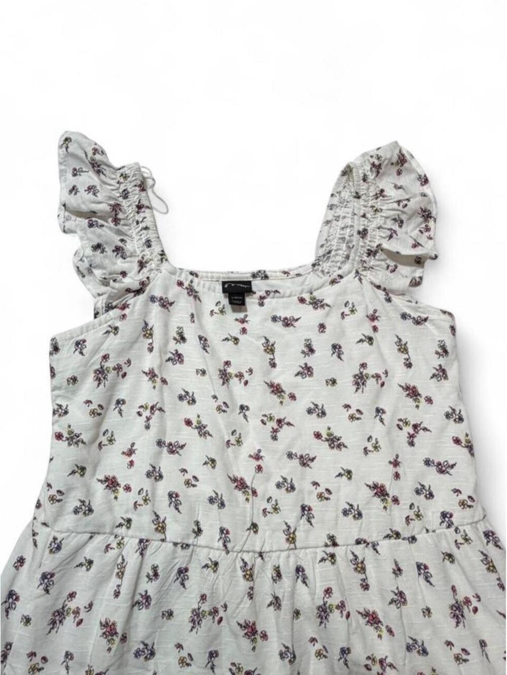 Art Class Kid's White and Multi Casual-dress